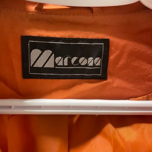 Orange trench coat - 100% cotton (interior) - Picture 3 of 4